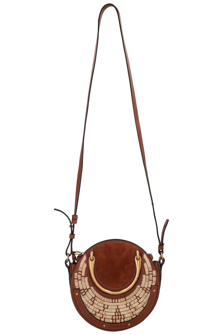 CHLOÉ Pixie Crossbody Raffia Bag Brown