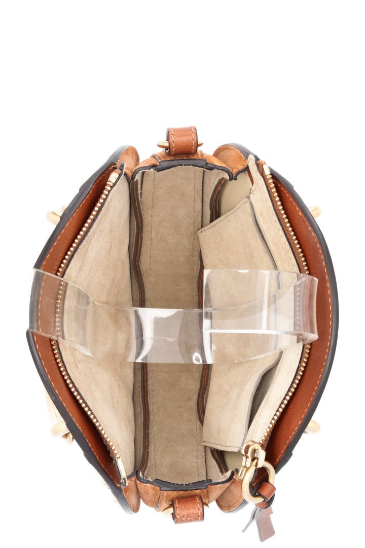 CHLOÉ Pixie Crossbody Raffia Bag Brown