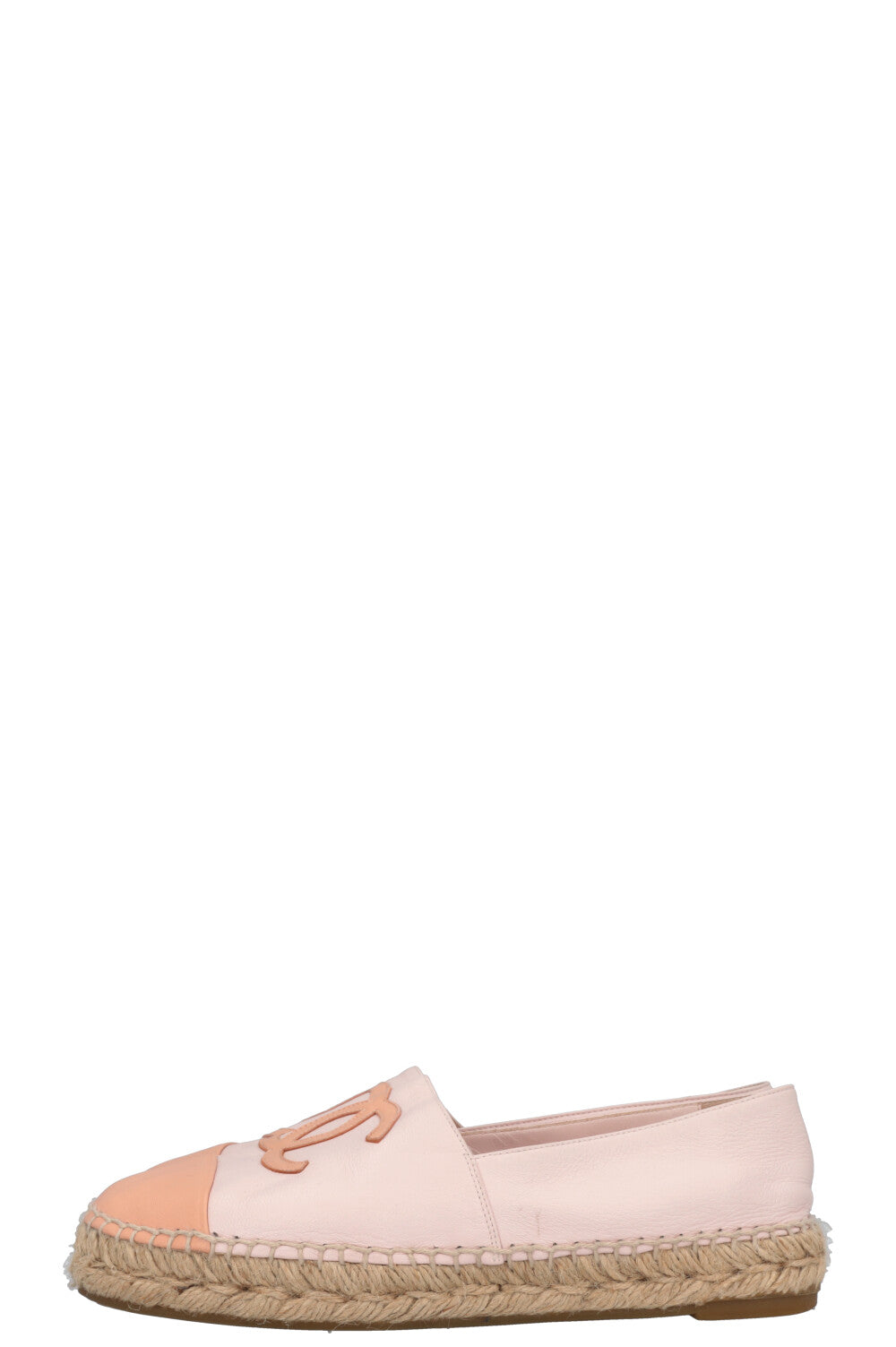 CHANEL CC Espadrilles Leather Light Pink