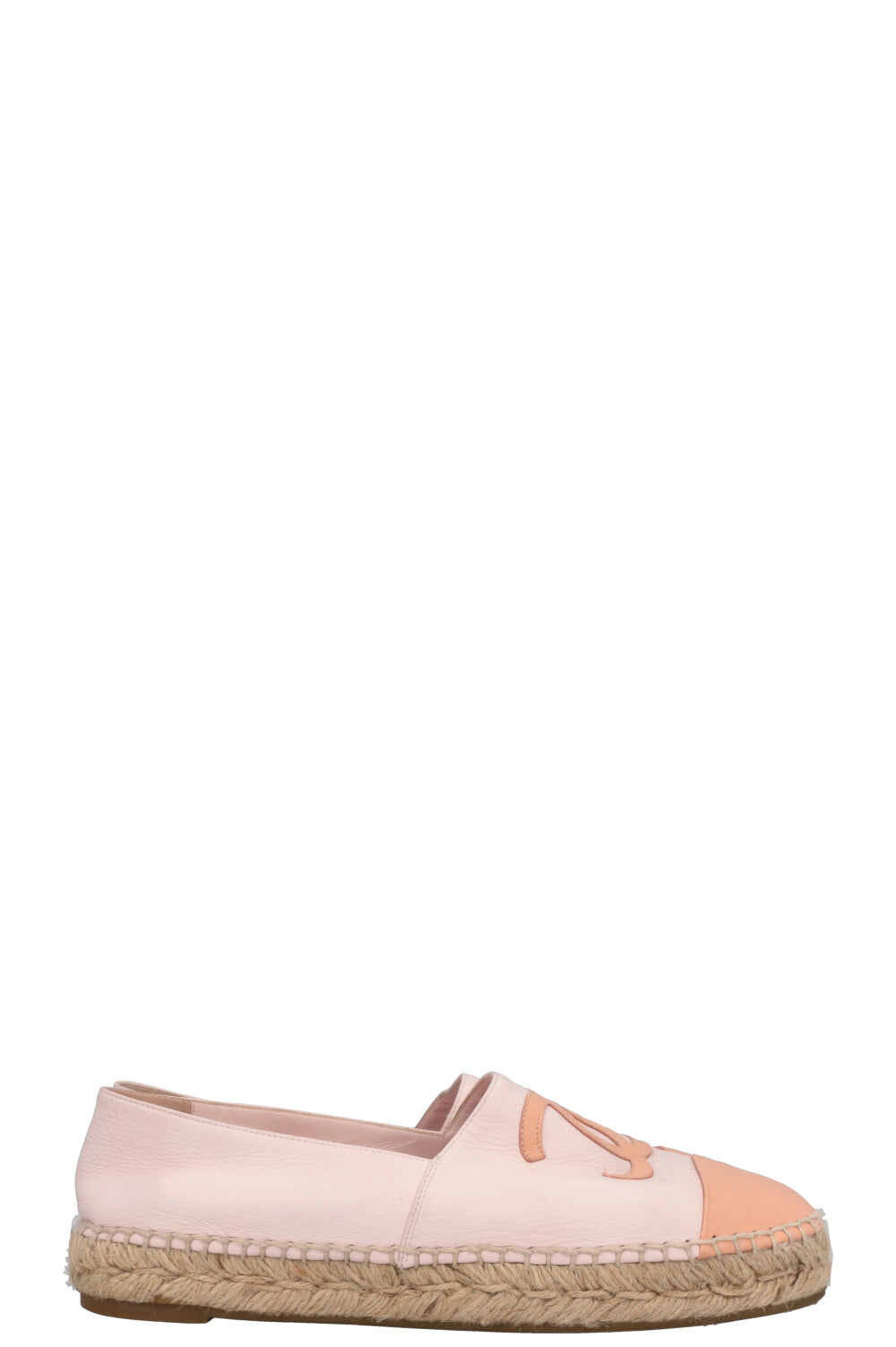 CHANEL CC Espadrilles Leather Light Pink
