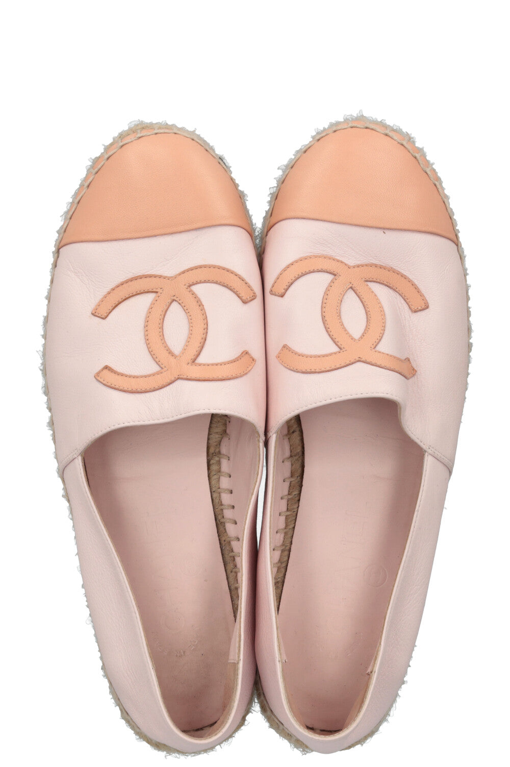 CHANEL CC Espadrilles Leather Light Pink