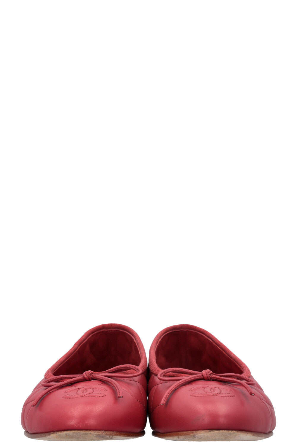 CHANEL Classic CC Ballet Flat Red