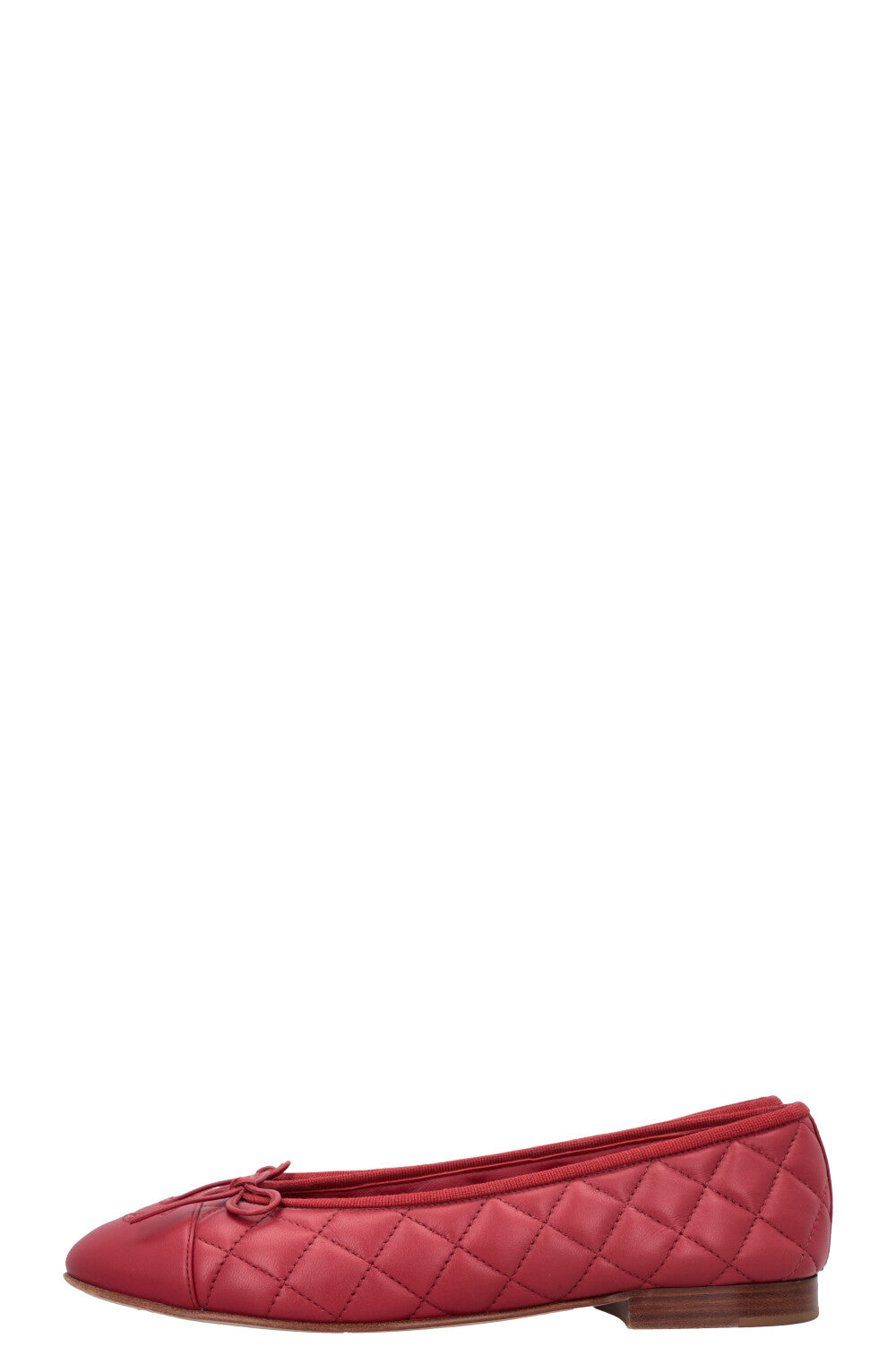CHANEL Classic CC Ballet Flat Red