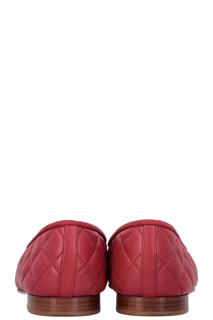 CHANEL Classic CC Ballet Flat Red