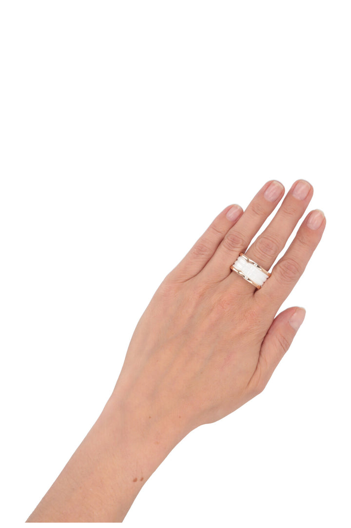BVLGARI B.Zero1 Ring Rose Gold Ceramic