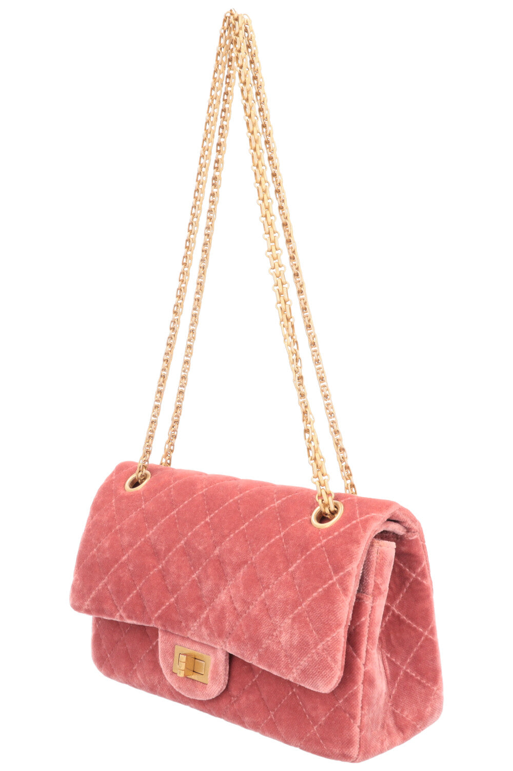 CHANEL Small 2.55 Bag Velvet Rose