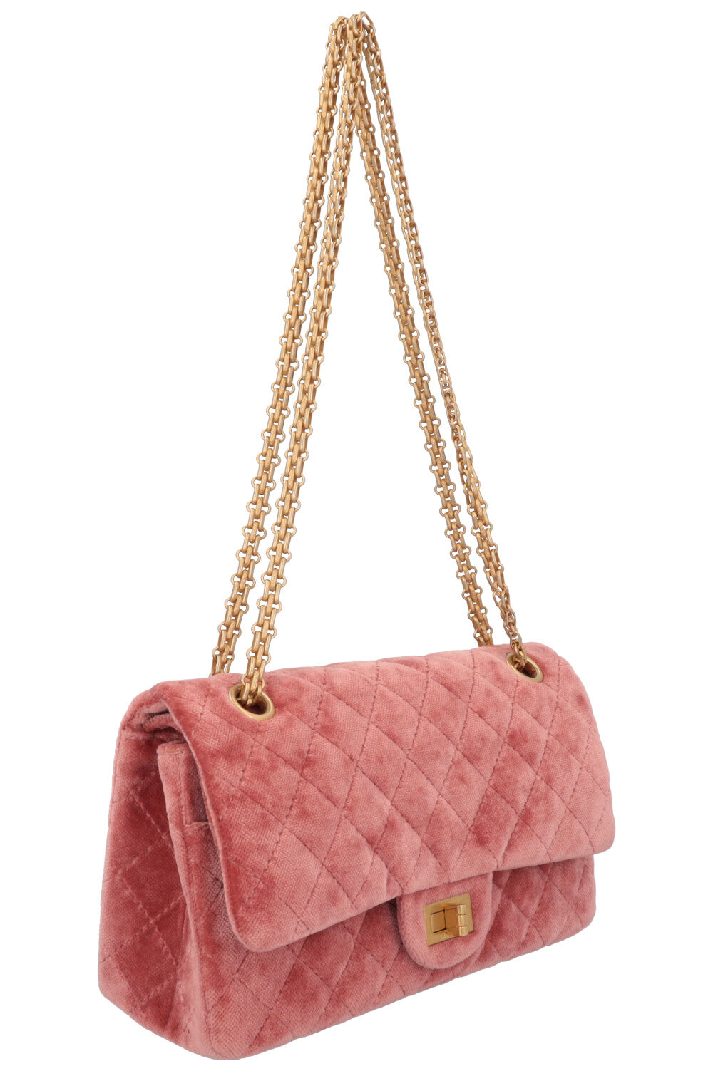 CHANEL Small 2.55 Bag Velvet Rose