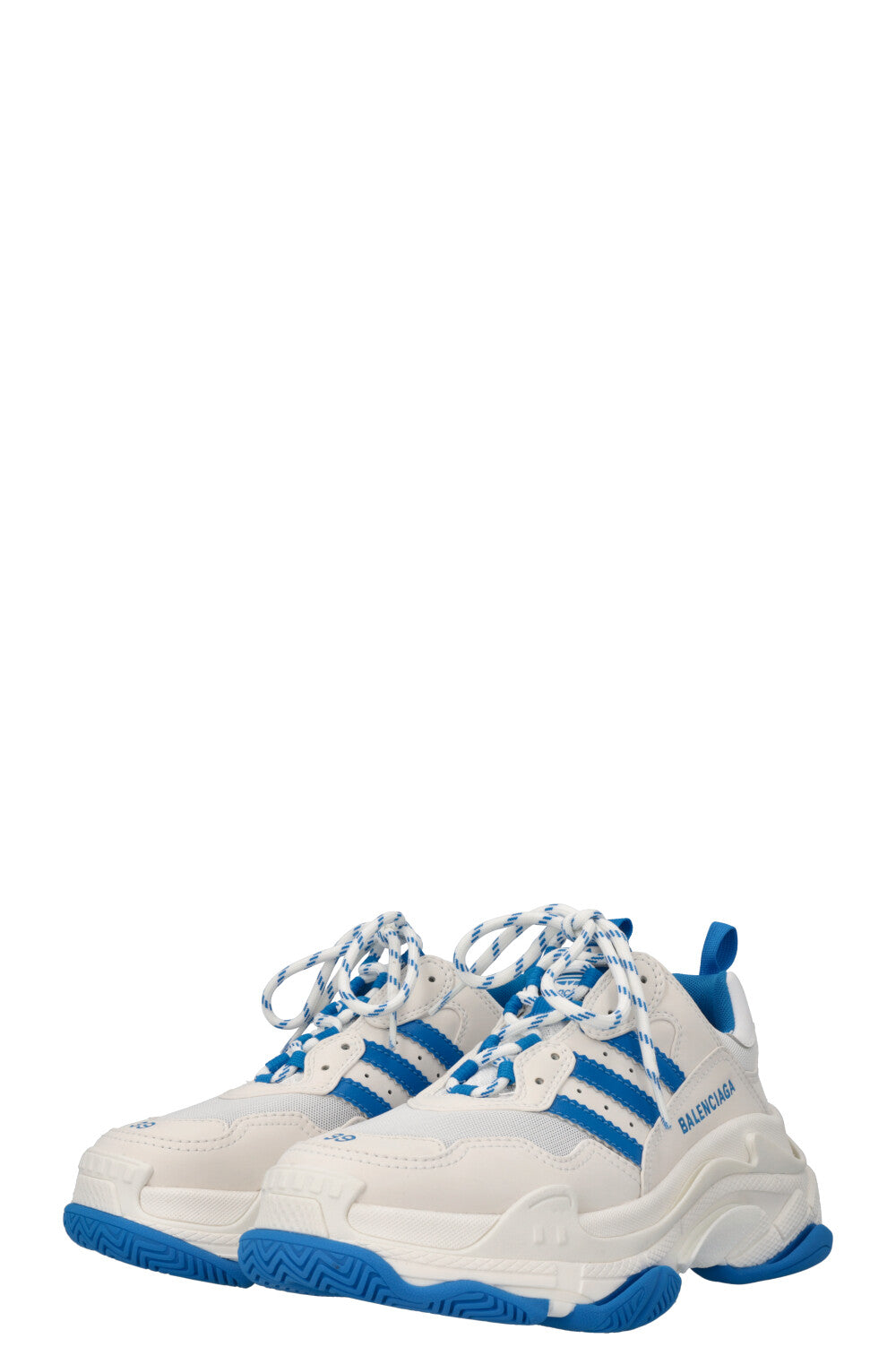 BALENCIAGA X ADIDAS Triple S Sneakers White Blue – REAWAKE