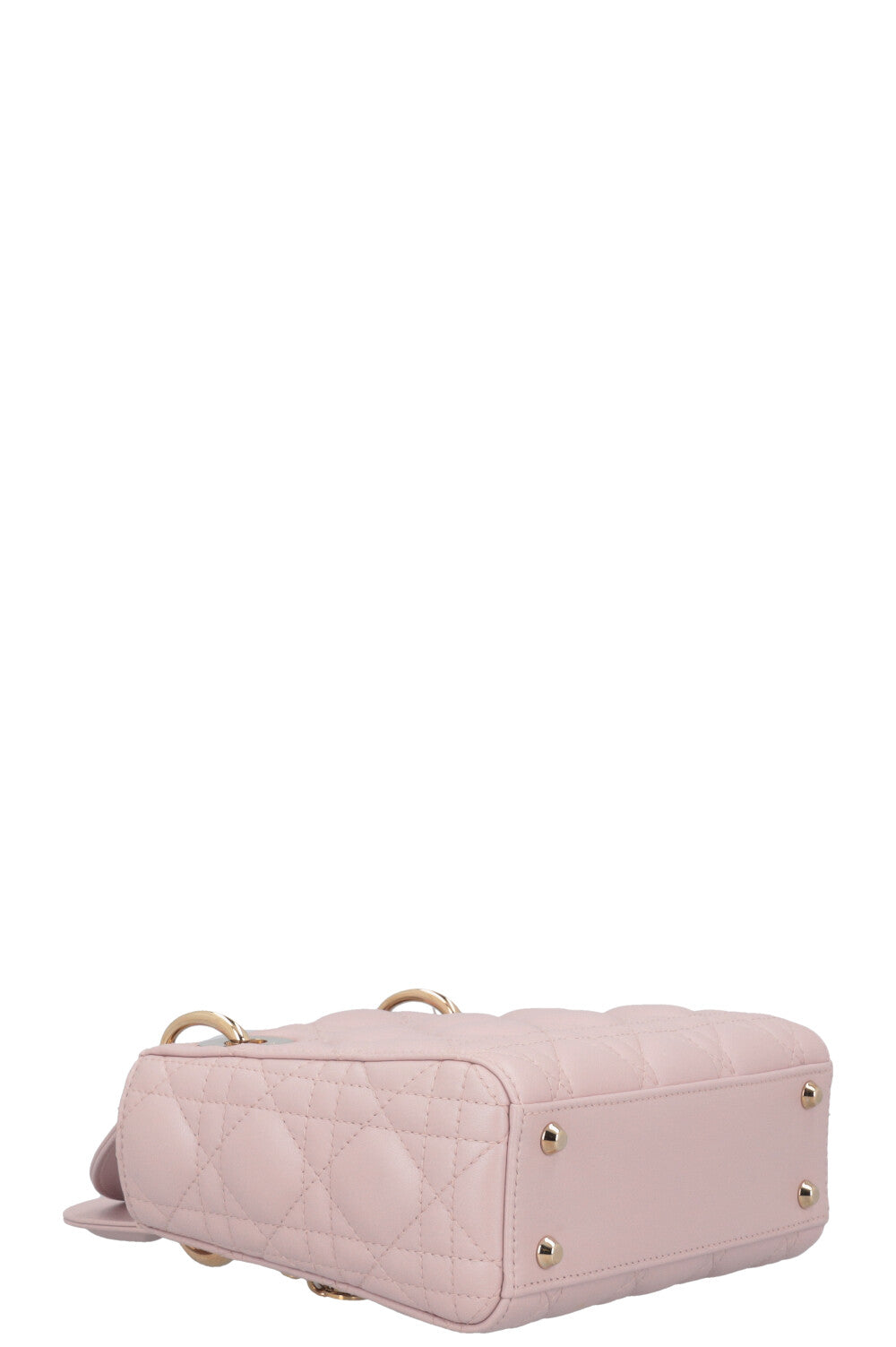 CHRISTIAN DIOR Cannage Mini Lady Dior Cuir Rose