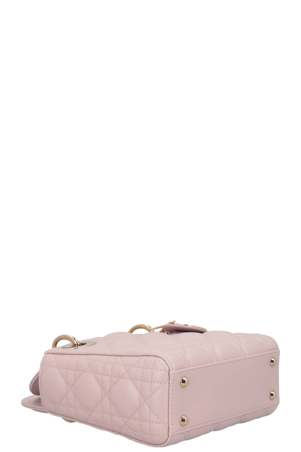 CHRISTIAN DIOR Cannage Mini Lady Dior Cuir Rose