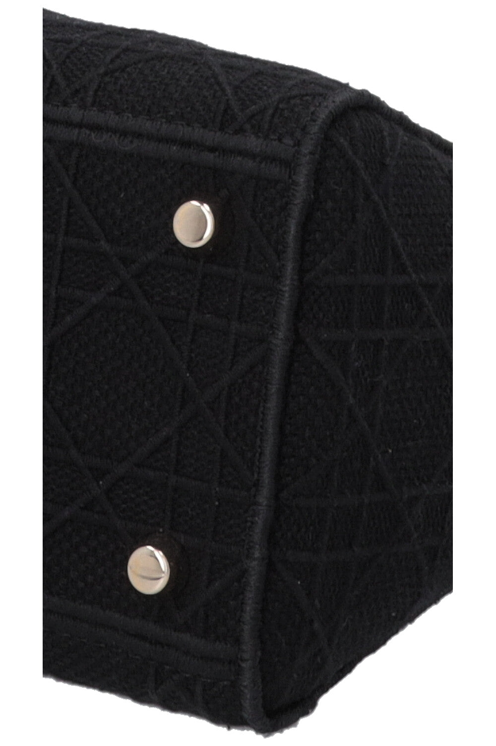 CHRISTIAN DIOR Medium Lady Dior D-Lite Canvas Black