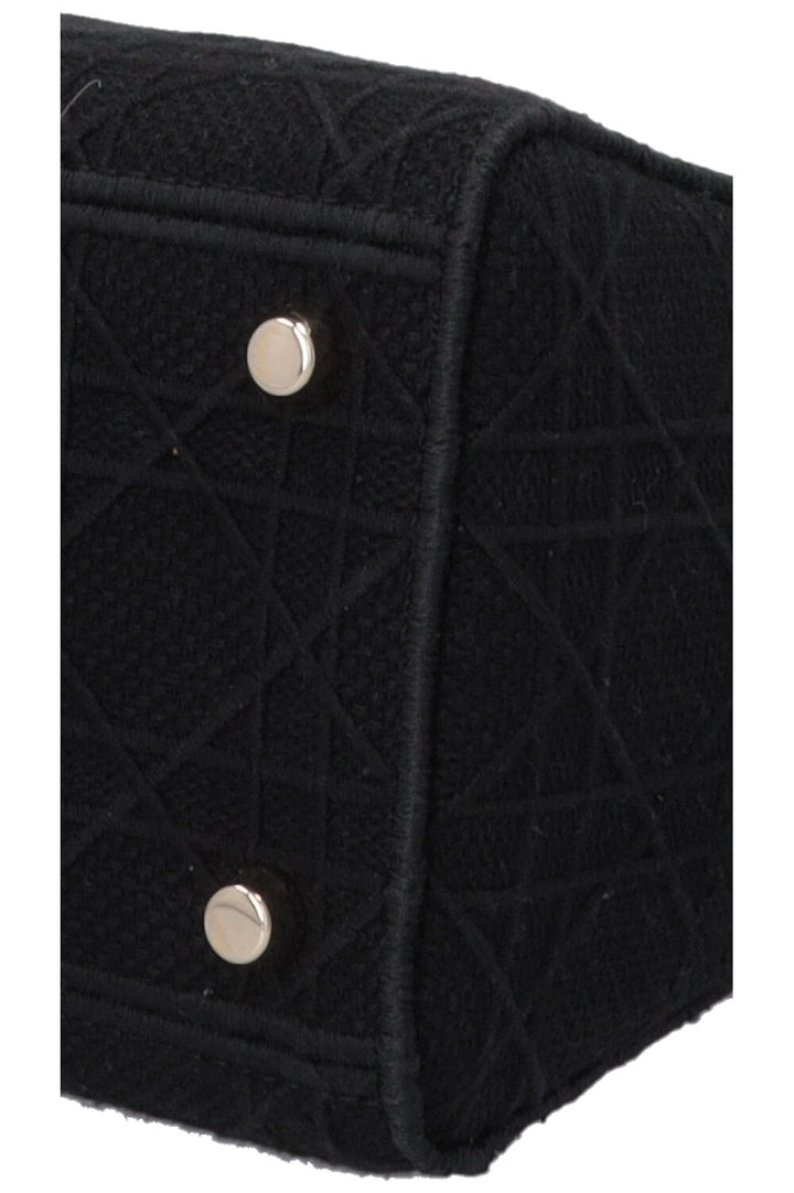 CHRISTIAN DIOR Medium Lady Dior D-Lite Canvas Black