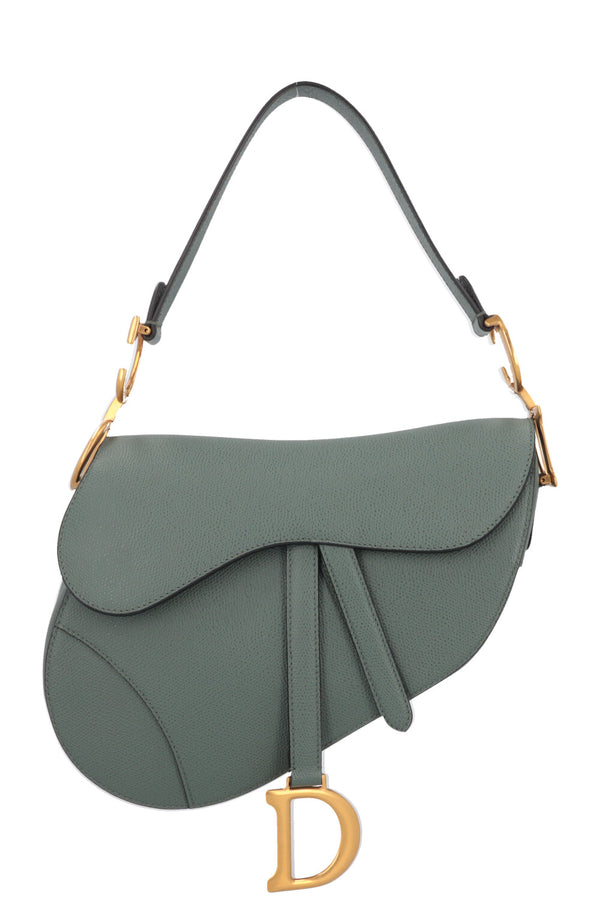 CHRISTIAN DIOR Saddle Bag Leather Sage