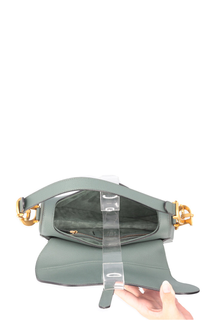 CHRISTIAN DIOR Sac Saddle Cuir Sauge