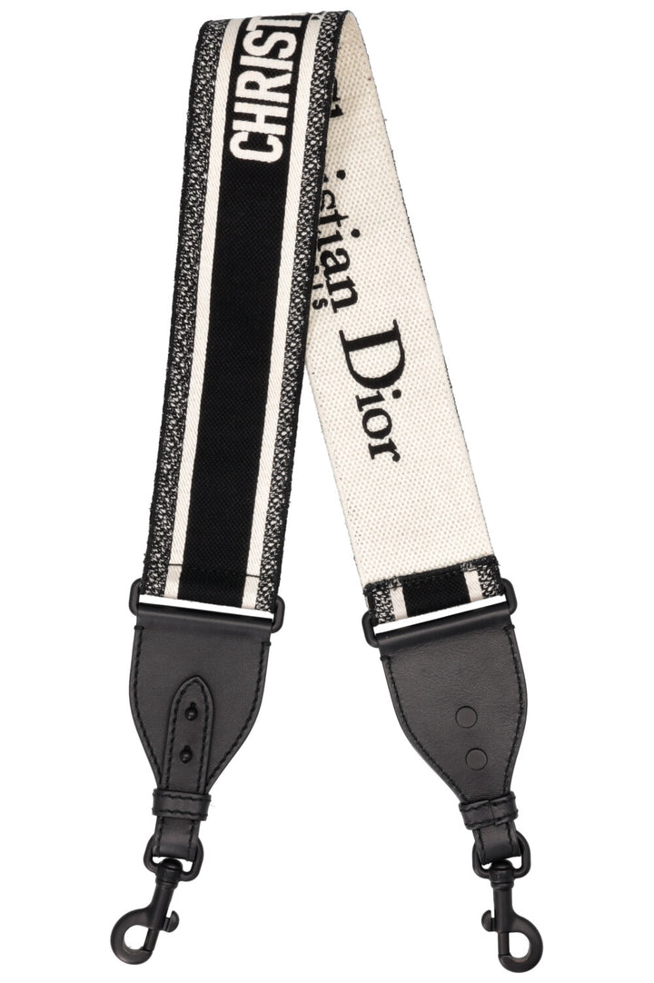 CHRISTIAN DIOR Shoulder Strap Canvas Black
