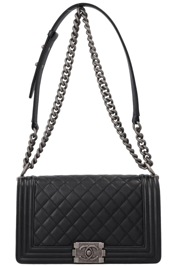 Sac Boy moyen CHANEL Noir Caviar