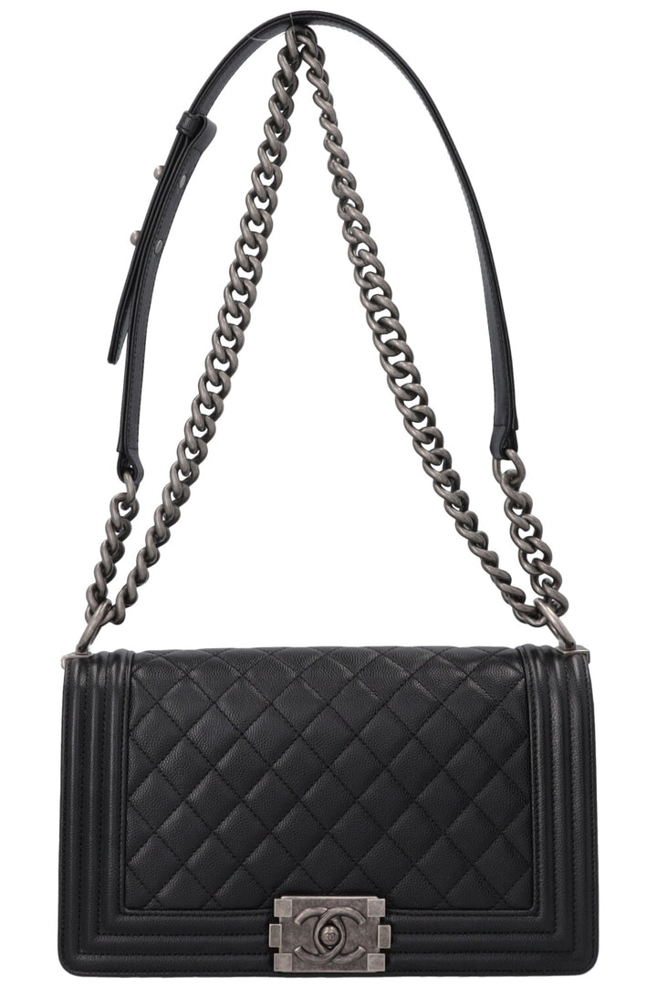 CHANEL Medium Boy Bag Black Caviar