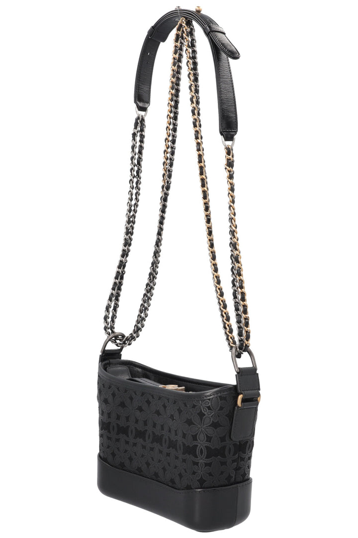 CHANEL 2019 Embroidered Small Gabrielle Black