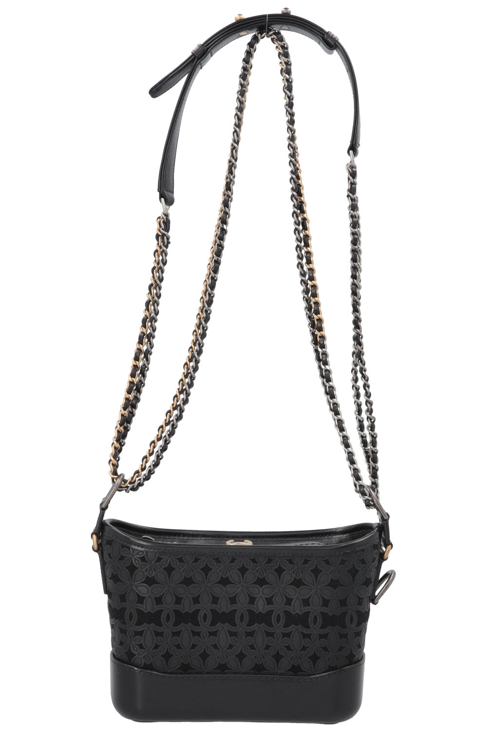 CHANEL 2019 Embroidered Small Gabrielle Black