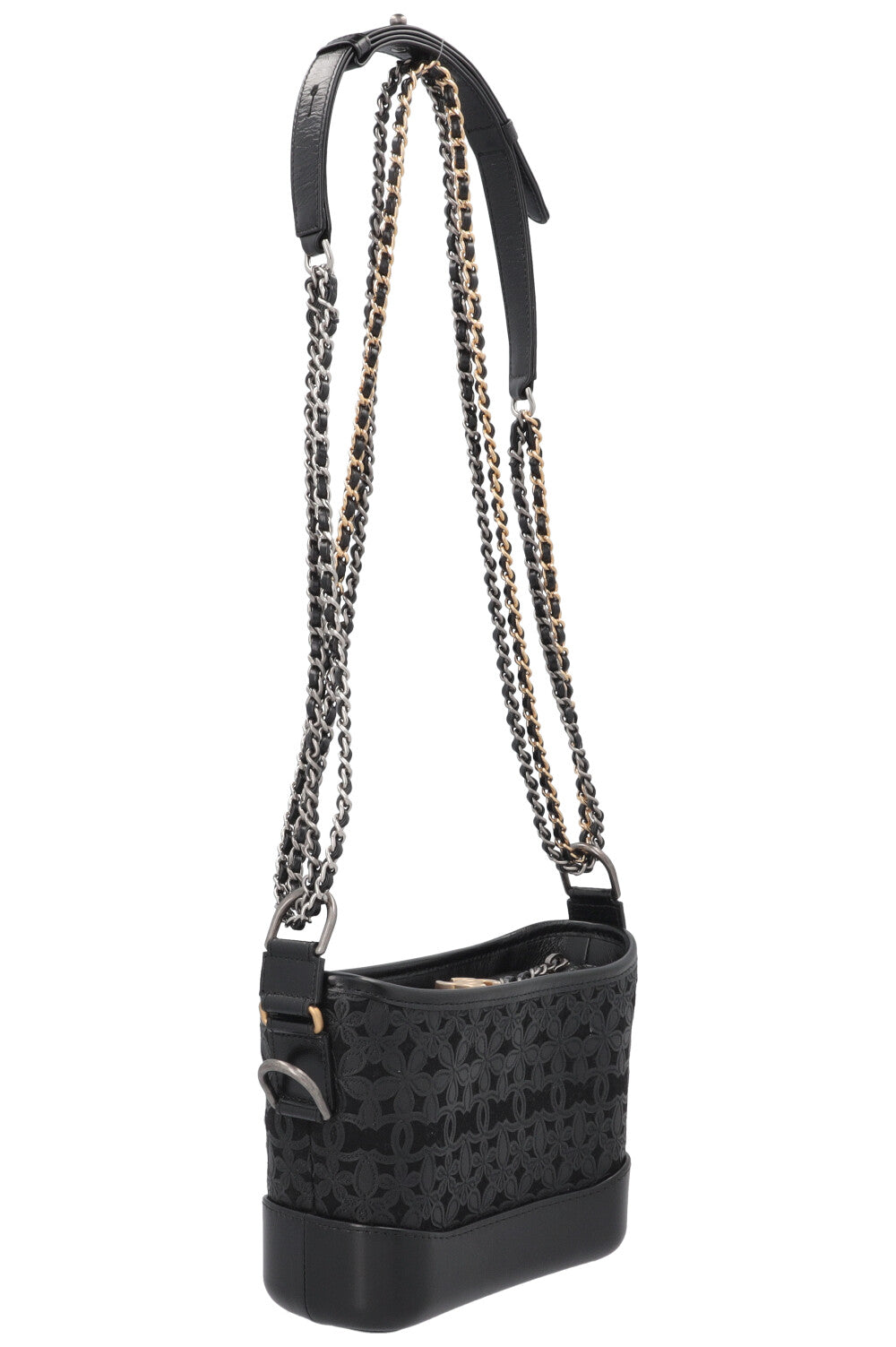 CHANEL 2019 Embroidered Small Gabrielle Black