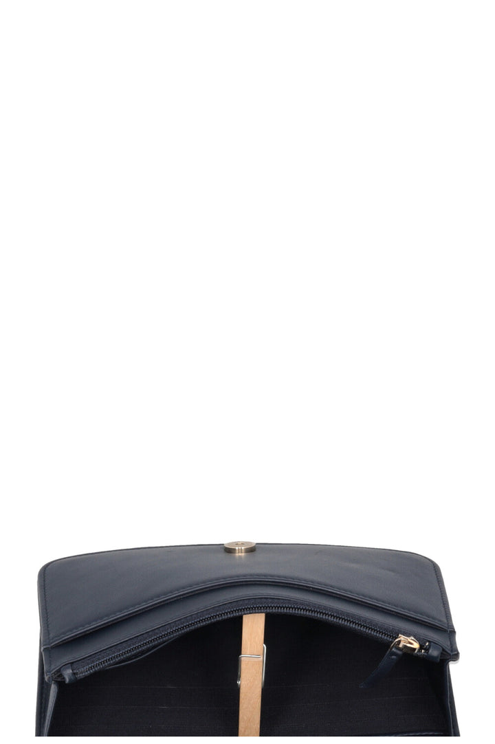 CHANEL Crocheted WOC Navy Black