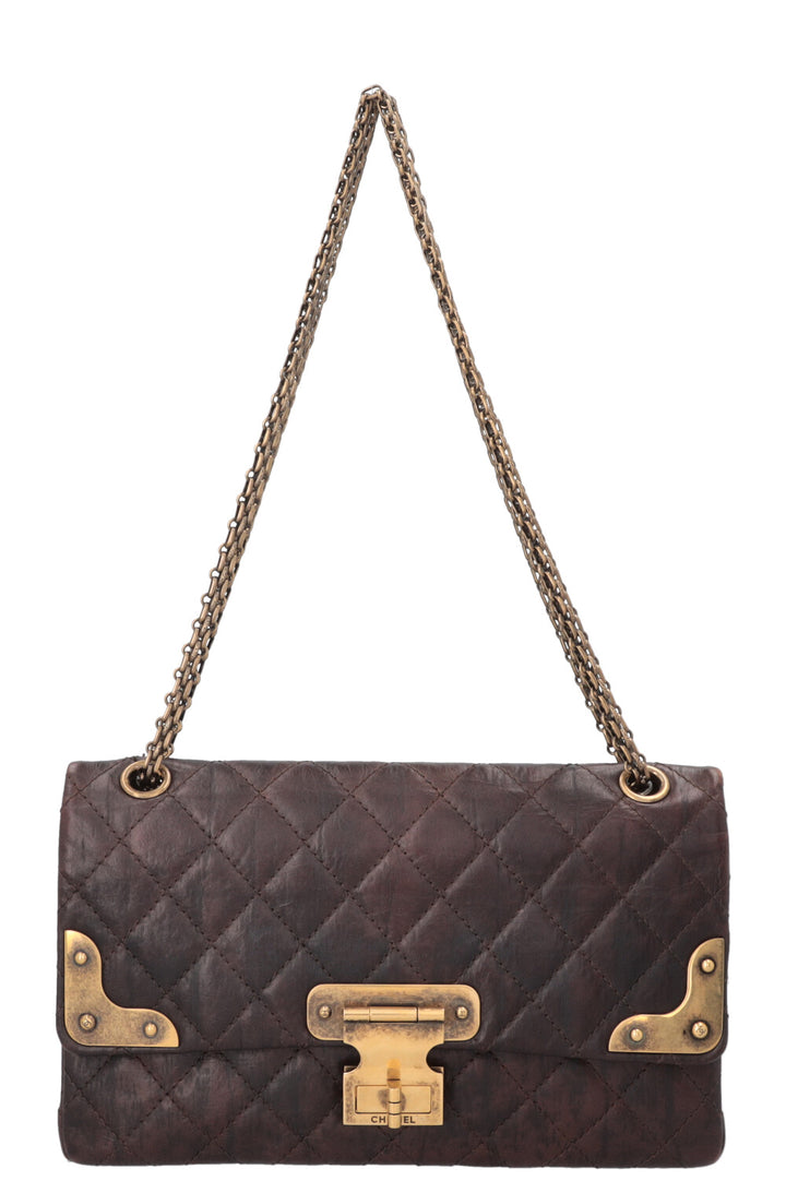 CHANEL Paris Shanghai 2.55 Reissue Medium Double Flap Brown
