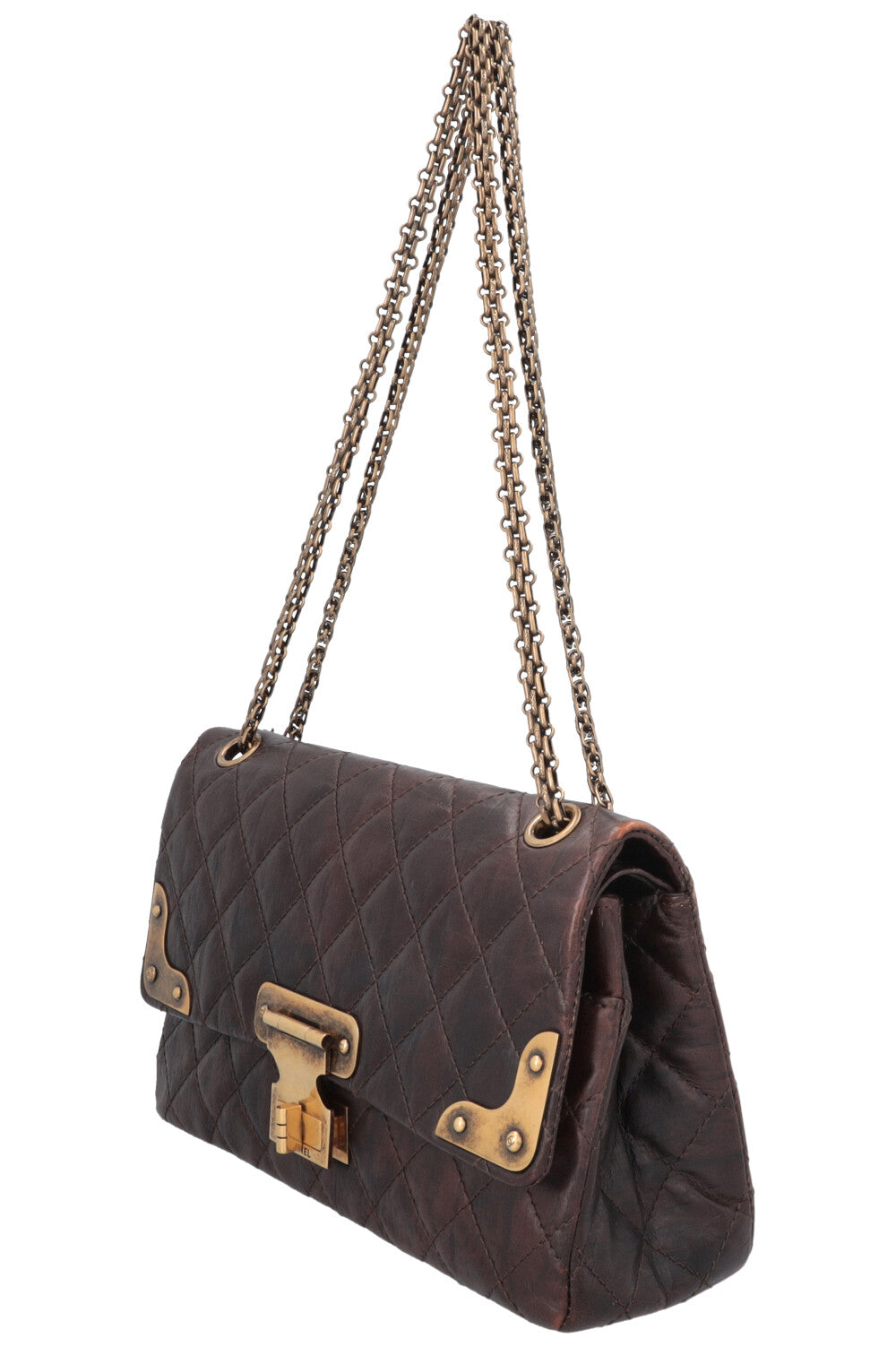 CHANEL Paris Shanghai 2.55 Reissue Medium Double Flap Brown