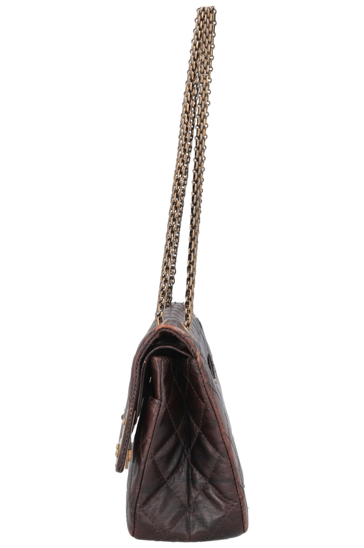 CHANEL Paris Shanghai 2.55 Reissue Medium Double Flap Brown