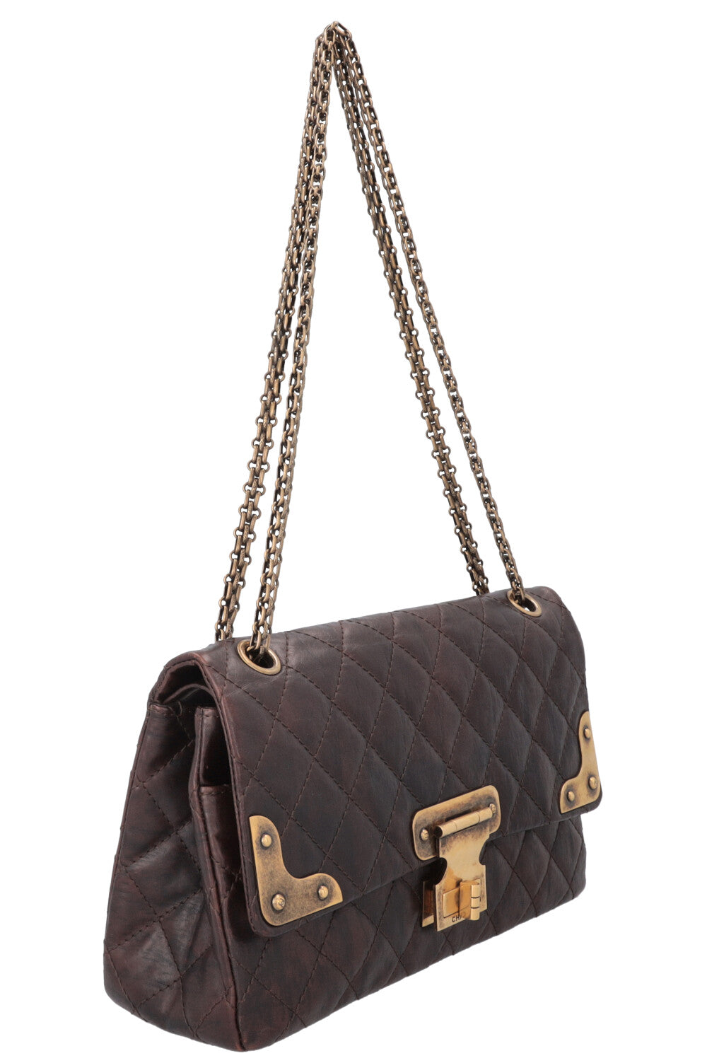 CHANEL Paris Shanghai 2.55 Reissue Medium Double Flap Brown