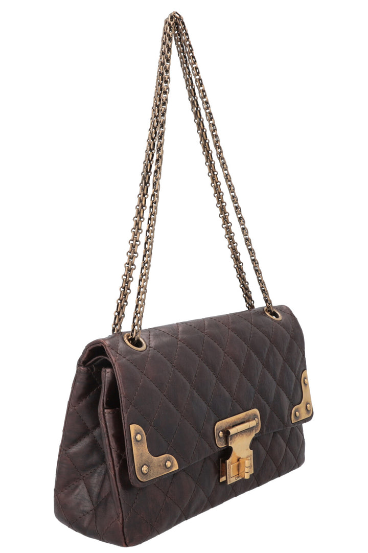 CHANEL Paris Shanghai 2.55 Reissue Medium Double Flap Brown
