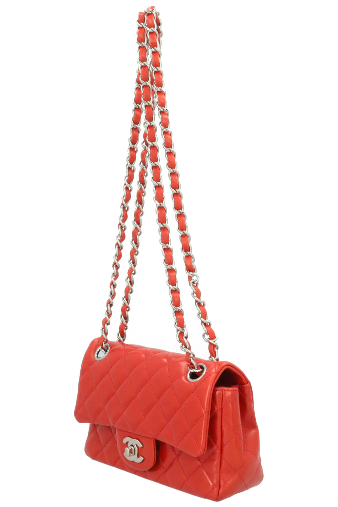CHANEL Mini Classic Single Flap Bag Red