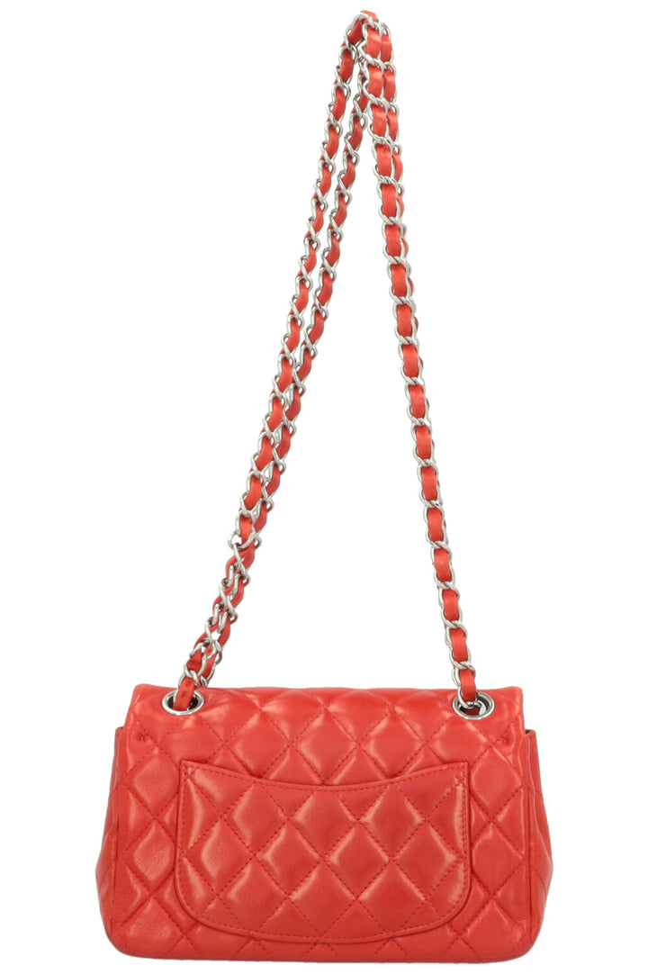 CHANEL Mini Classic Single Flap Bag Red