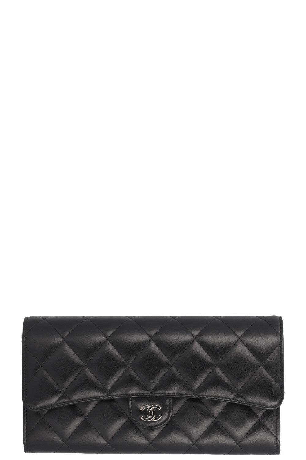 CHANEL Classic Long Wallet Leather Black