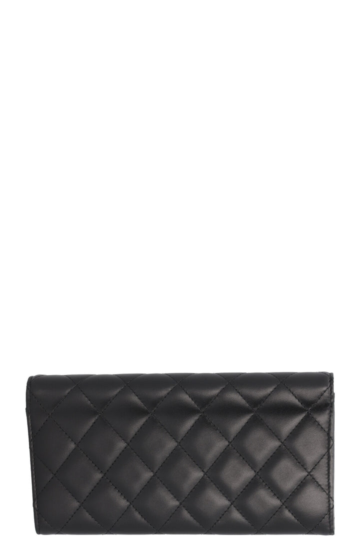 CHANEL Classic Long Wallet Leather Black