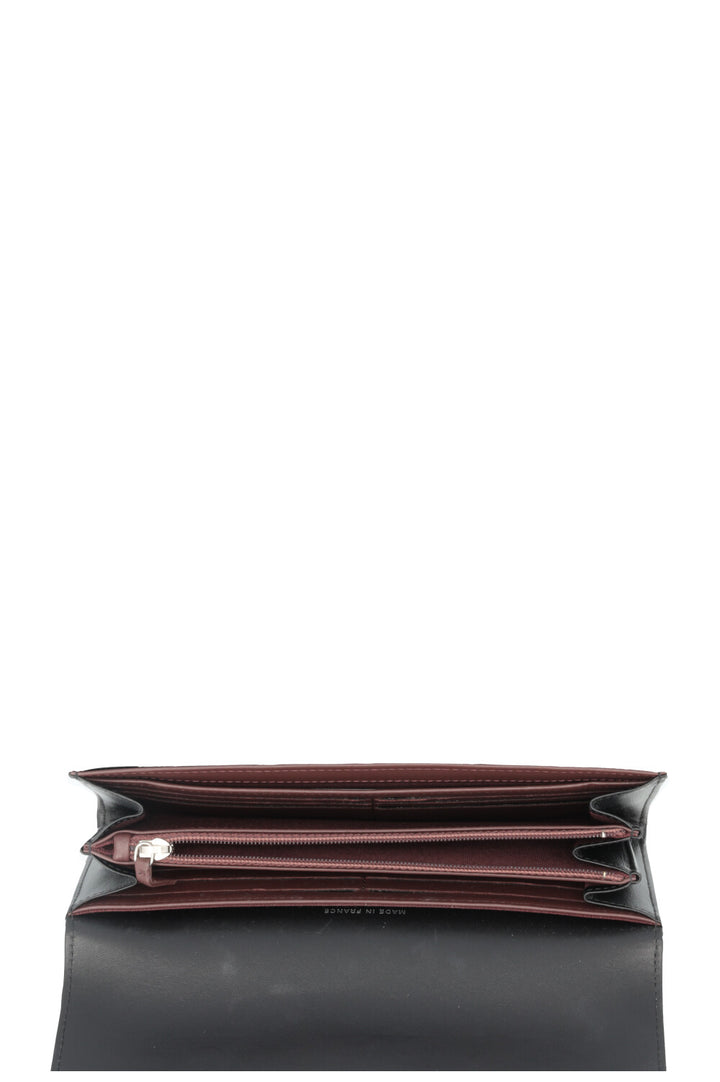 CHANEL Classic Long Wallet Leather Black
