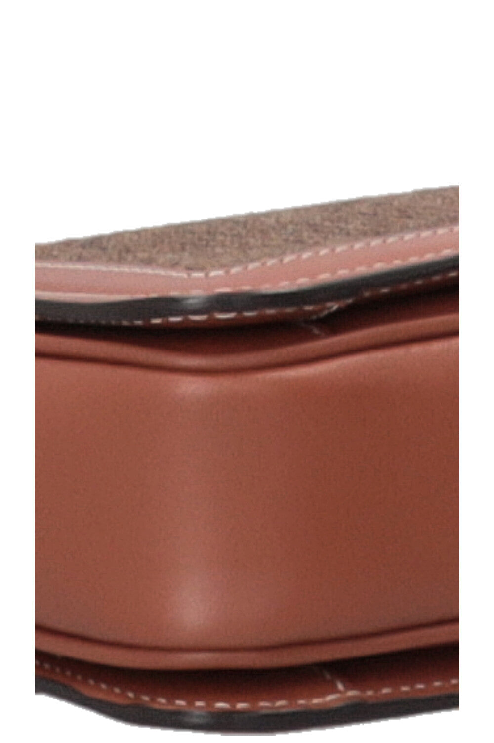 CELINE Teen Triomphe Houndstooth Crossbody Bag Brown