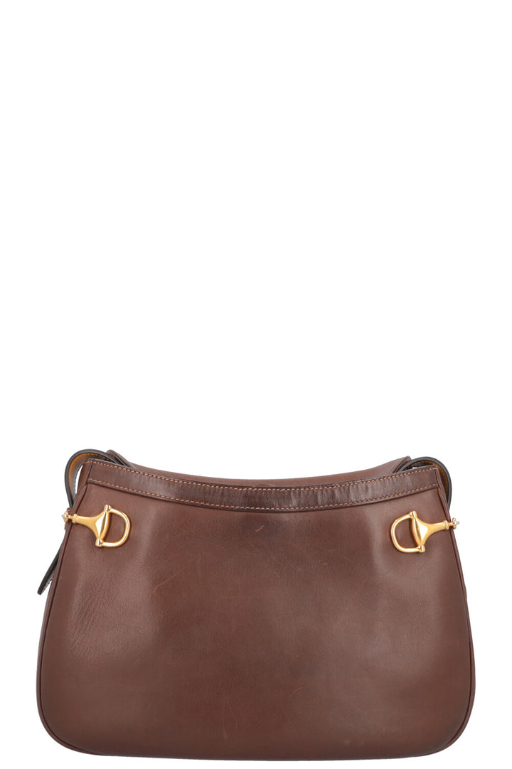GUCCI Horsebit Crossbody Bag Brown Yellow