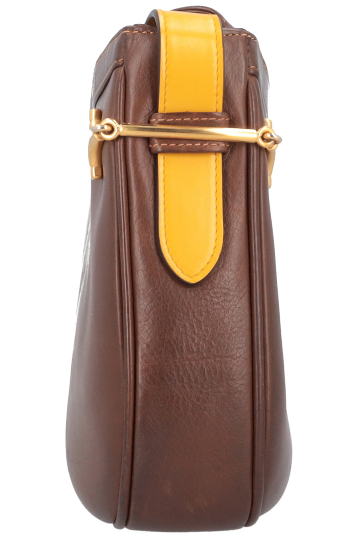 GUCCI Sac bandoulière Horsebit Marron Jaune
