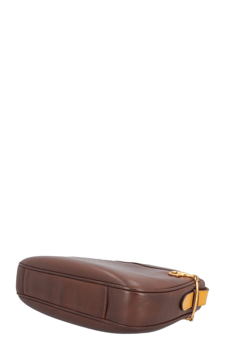 GUCCI Sac bandoulière Horsebit Marron Jaune