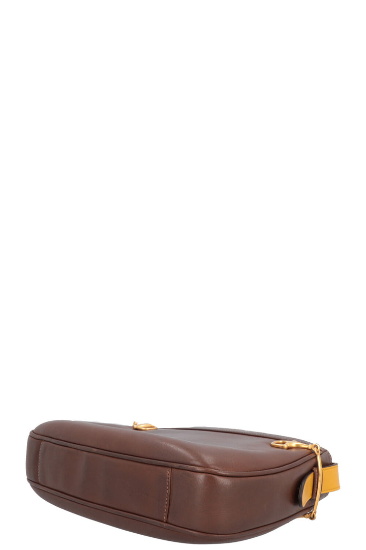 GUCCI Sac bandoulière Horsebit Marron Jaune