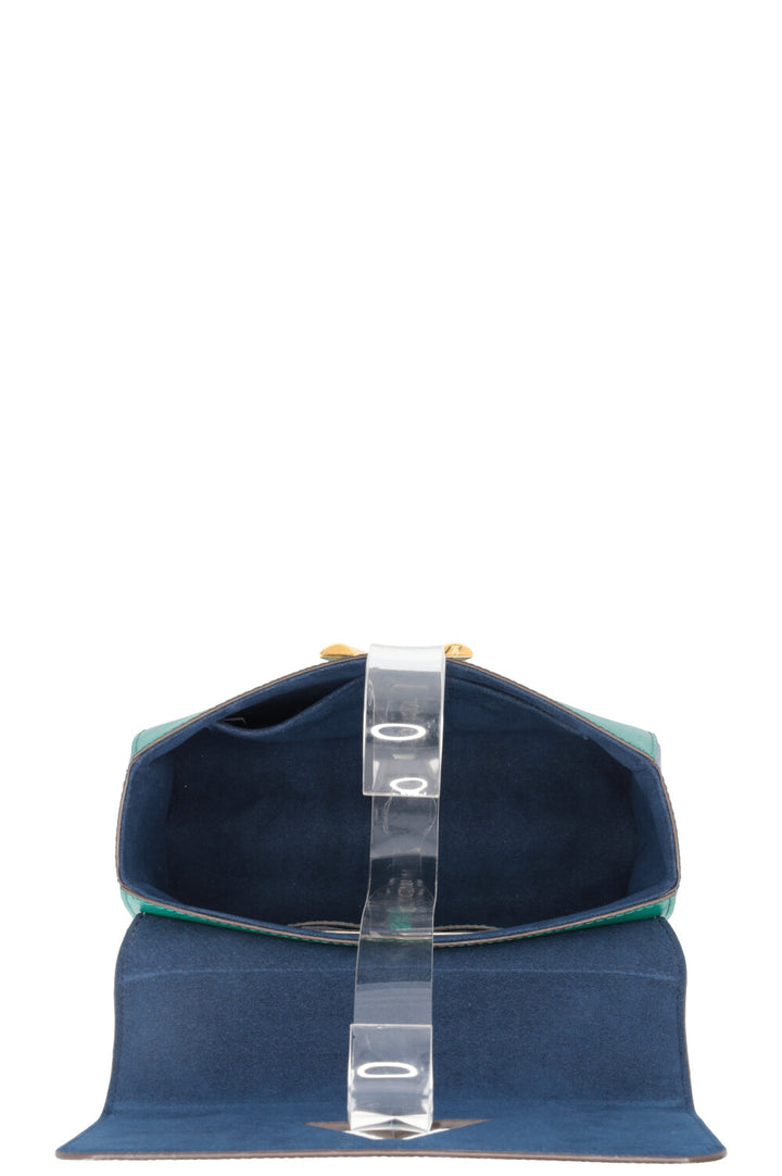 LOUIS VUITTON Twist MM Leather Green Blue
