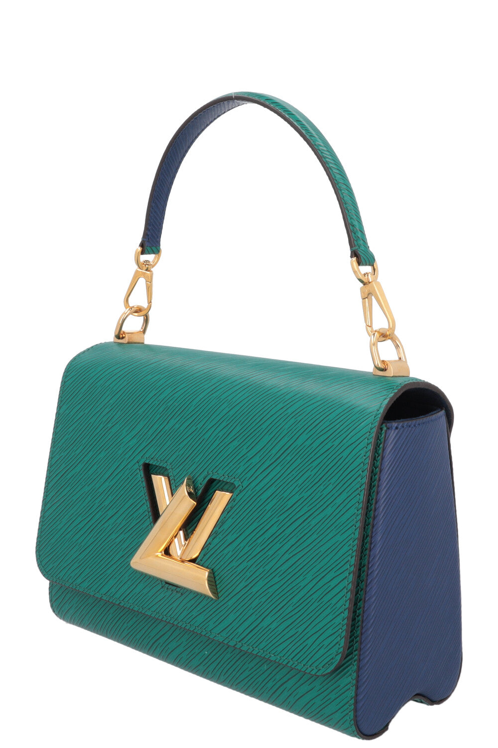 LOUIS VUITTON Twist MM Leather Green Blue