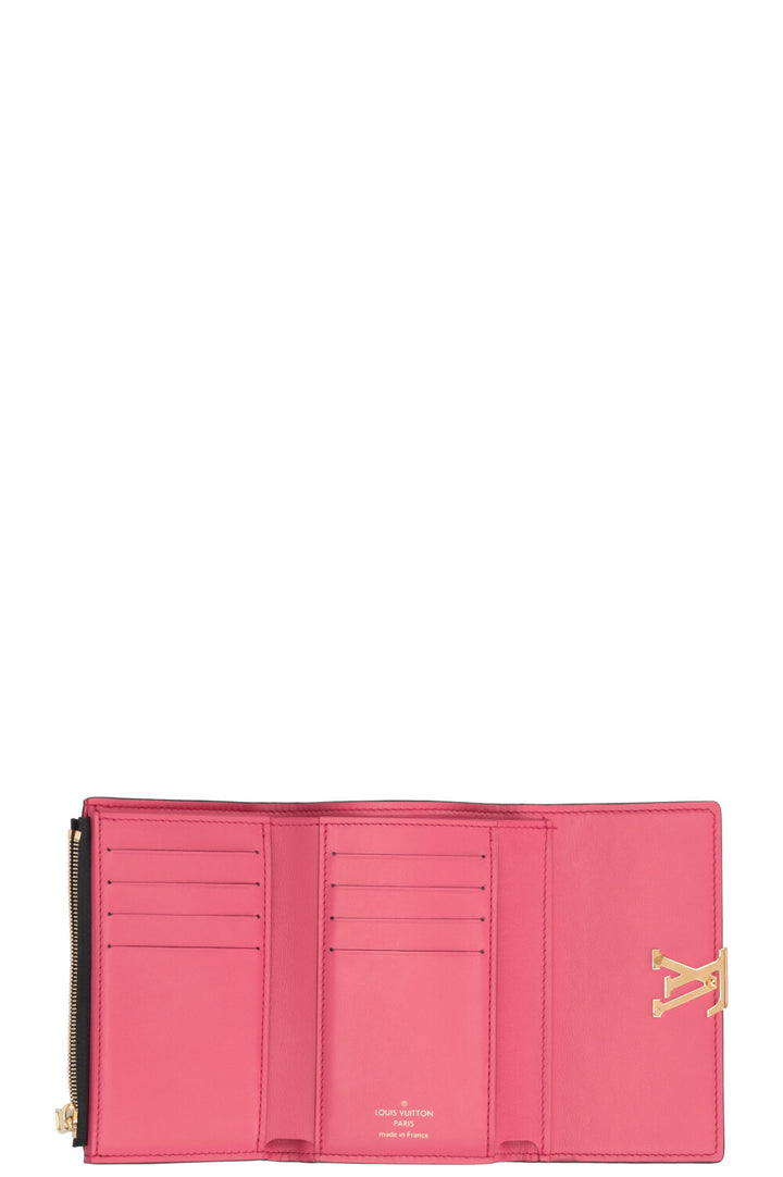 LOUIS VUITTON Capucines Wallet Leather Black Pink