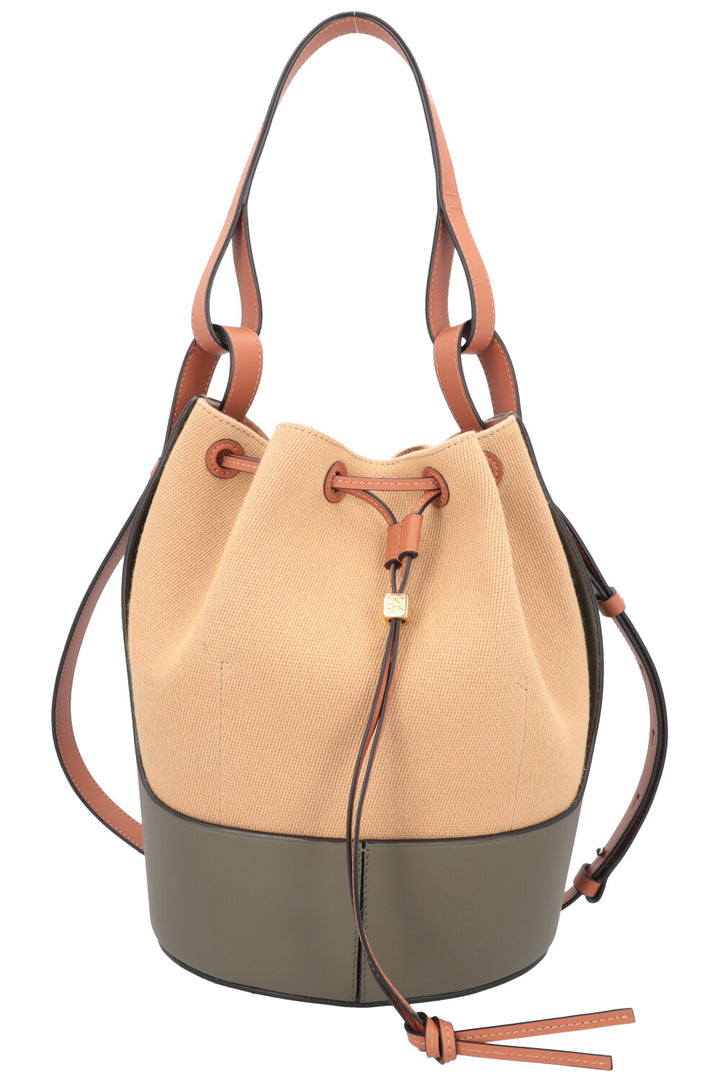 LOEWE Balloon Bucket Bag Green Canvas