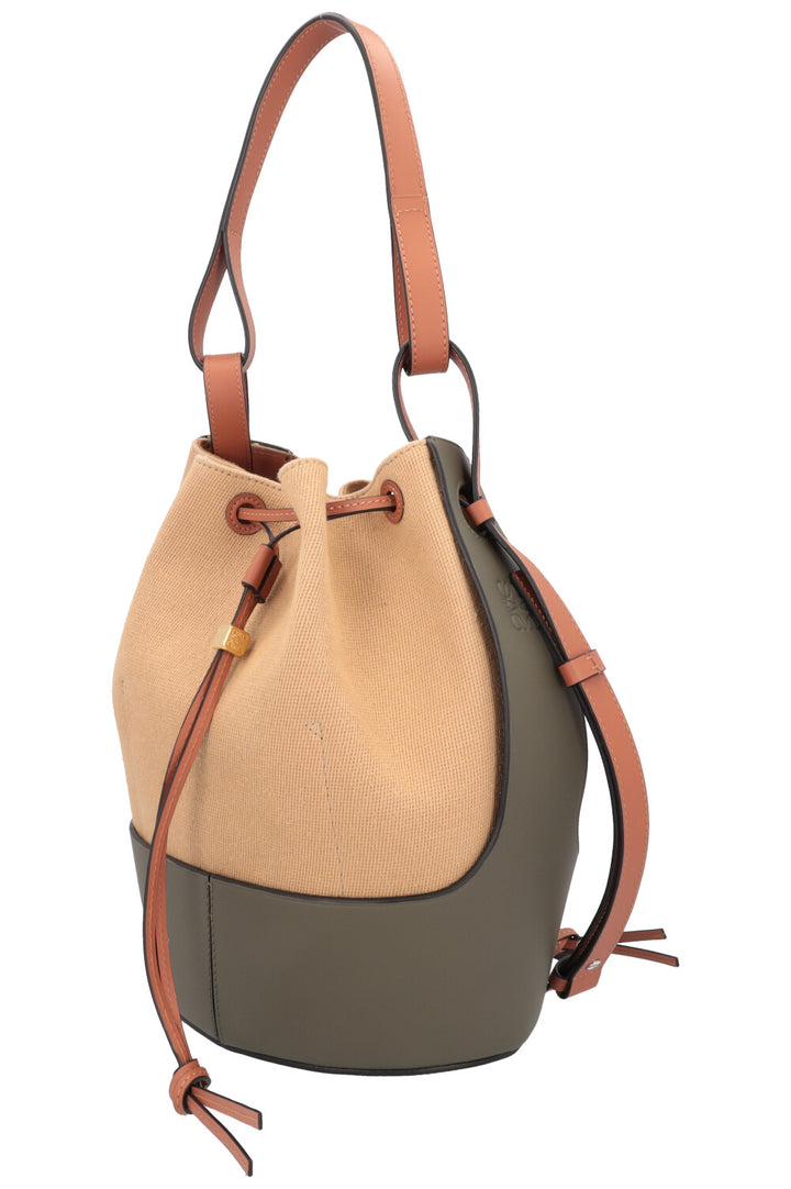 LOEWE Sac Seau Ballon Toile Verte