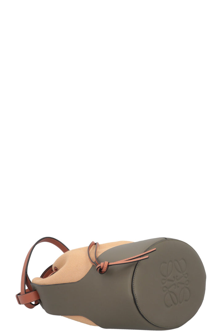 LOEWE Sac Seau Ballon Toile Verte