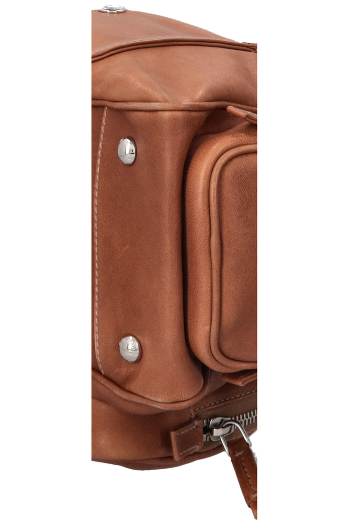 MIUMIU Pocket Tote Bag Distressed Brown