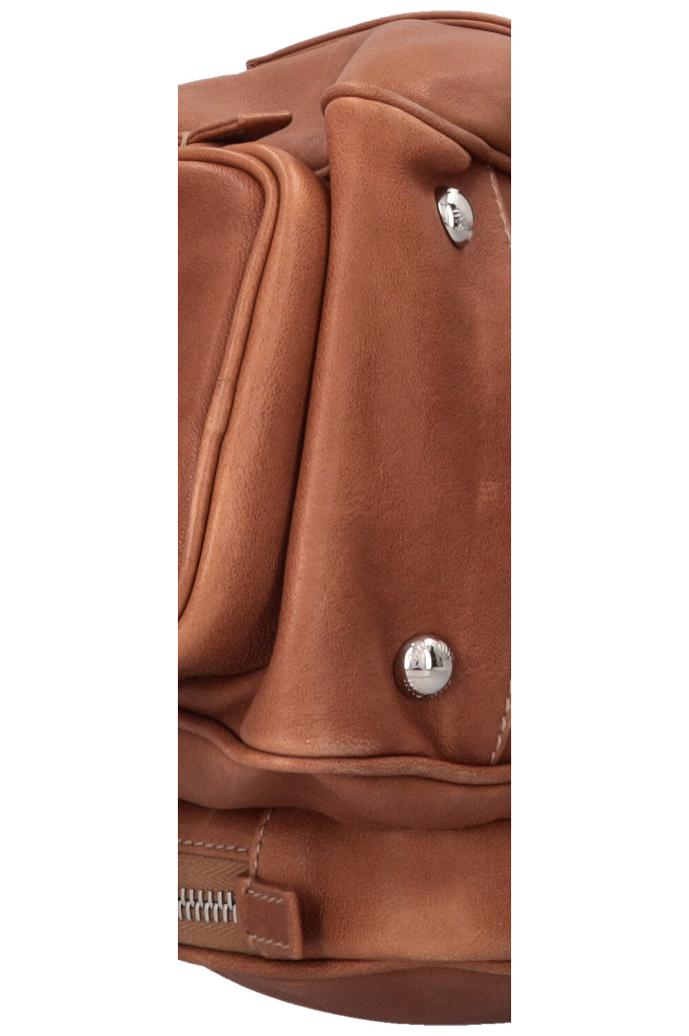 MIUMIU Pocket Tote Bag Distressed Brown