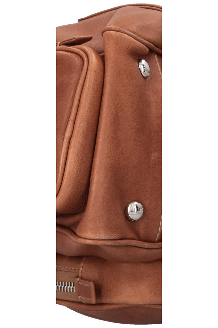 MIUMIU Pocket Tote Bag Distressed Brown