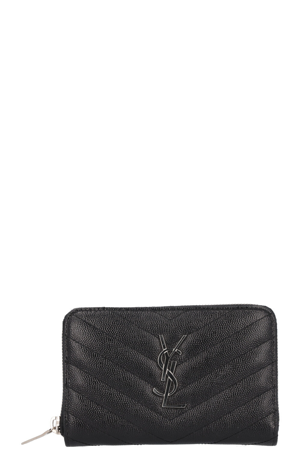SAINT LAURENT Cassandre Matelassé Wallet Black